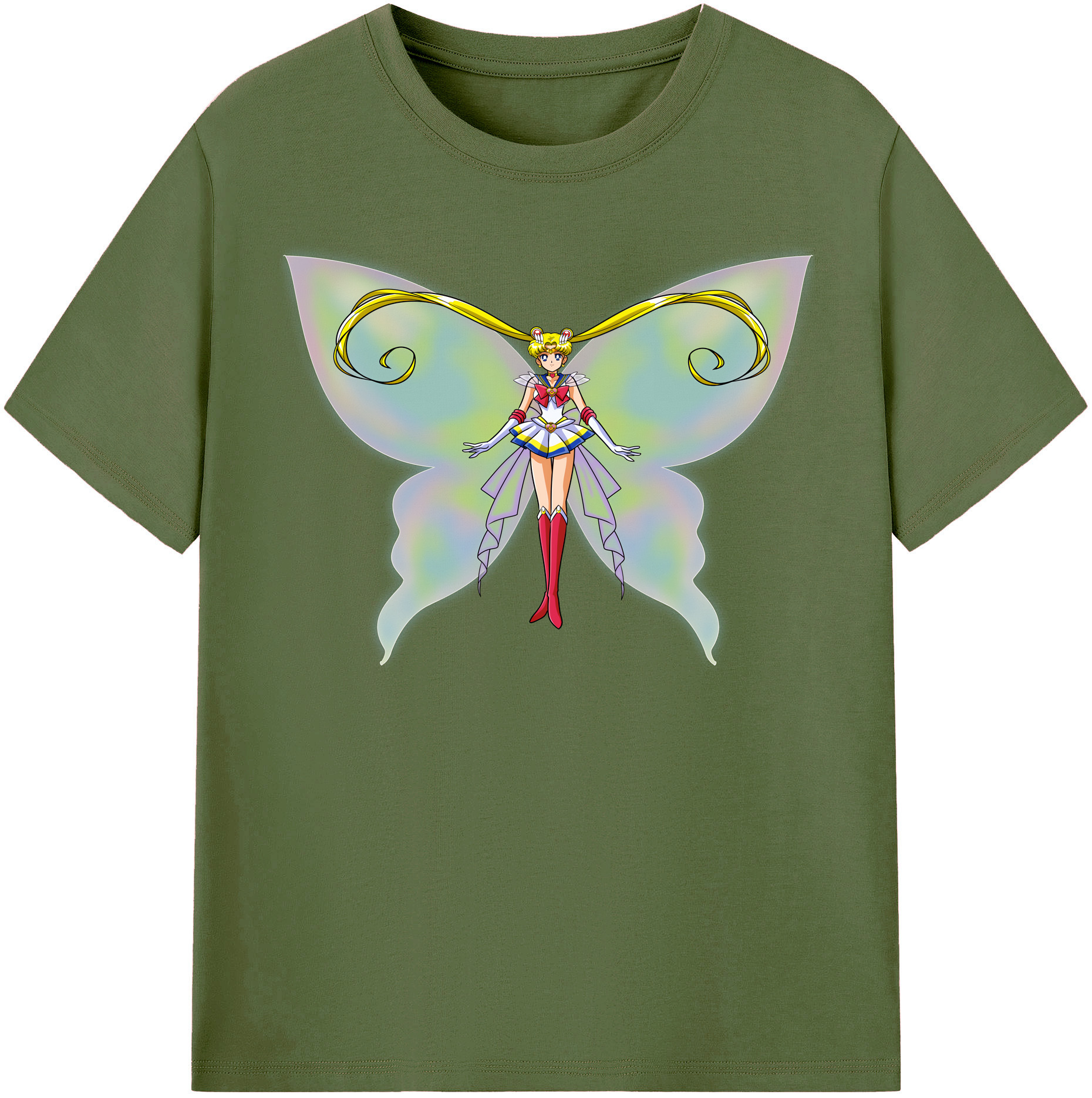 （画像用） 美少女戦士セーラームーン 月野 うさぎ つきの うさぎ Sailor Moon Tsukino Usagi 綿100％半袖Tシャツ（フロントプリント）